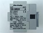 Allen Bradley Hilfskontaktblock 195-MB22 TOP ZUSTAND
