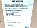 Siemens 6SL3210-1SE21-0AA0 Sinamics Power Module 340 Vers: E02 TESTED NEUWERTIG