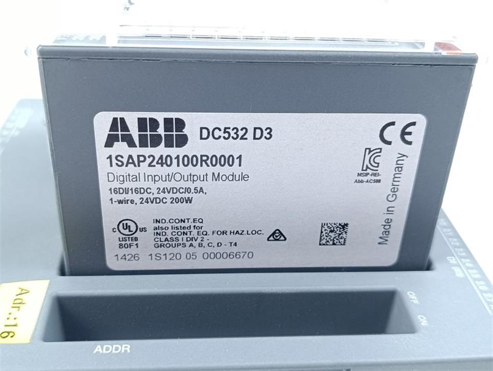 ABB 1SAP800300R0010 07DC91-AD A2 1SAP240100R0001 DC532 D3 NEUWERTIG