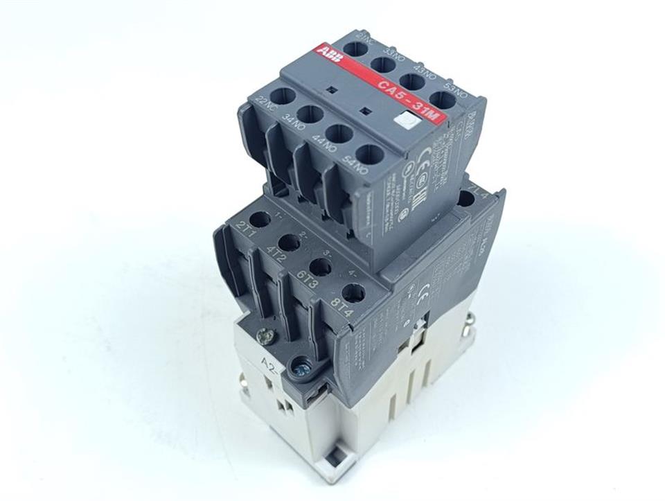 ABB AL26-40-00 Leistungs-Schütz + CA5-31M Hilfsschaltblock TOP ZUSTAND