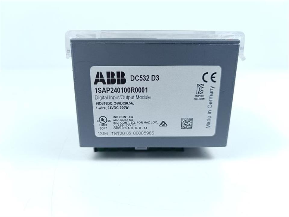 ABB DC532 D3 1SAP240100R0001 Digital Input/Output Module TESTED & NEUWERTIG