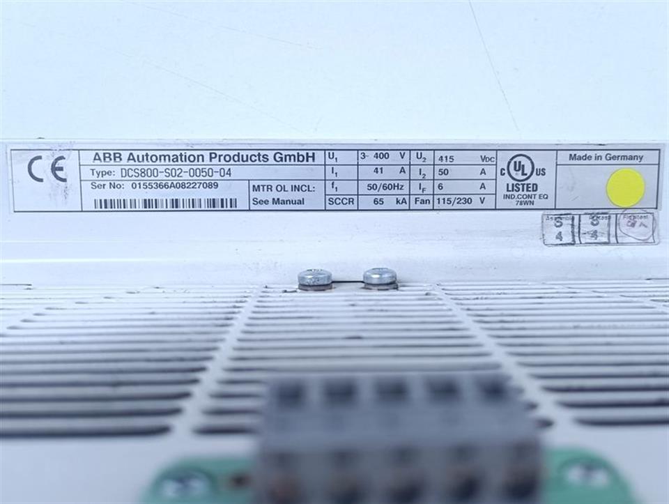 ABB DCS800-S02-0050-04 + RPBA-01 + SDCS-MEM-8 +  ABB APR,DCS-CP-P... TOP ZUSTAND