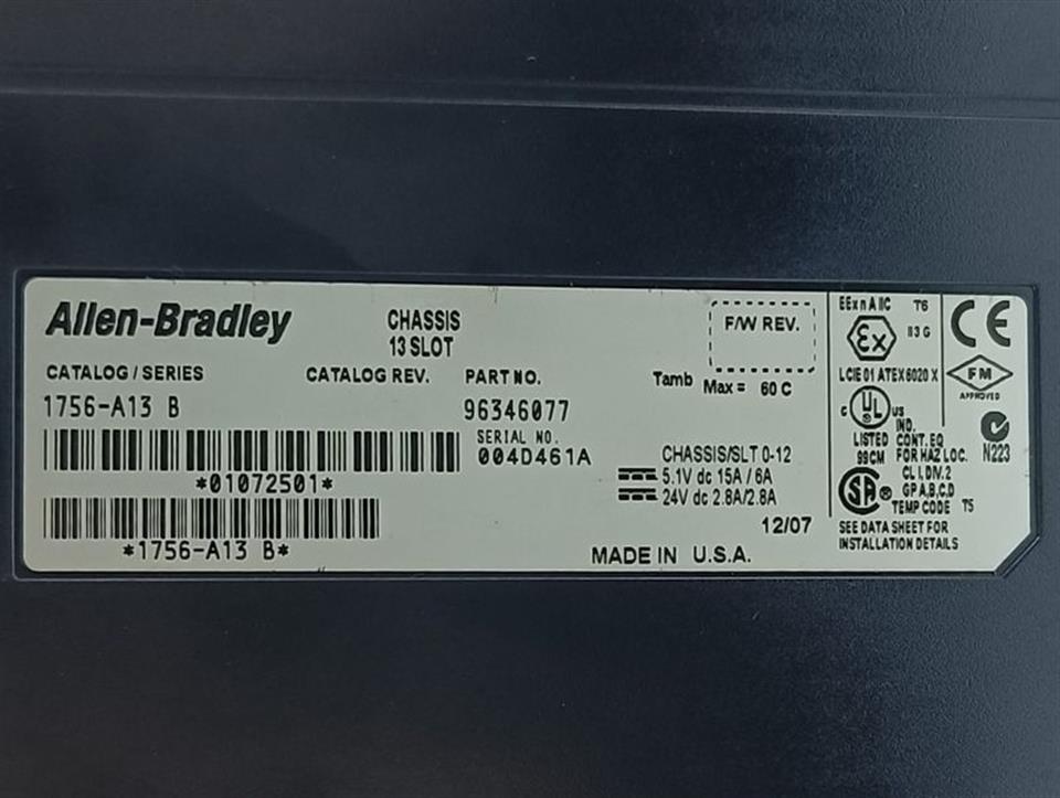 Allen Bradley 1756-PA75/B POWER SUPPLY 1756-A13 B GEBRAUCHT GUT & TESTED