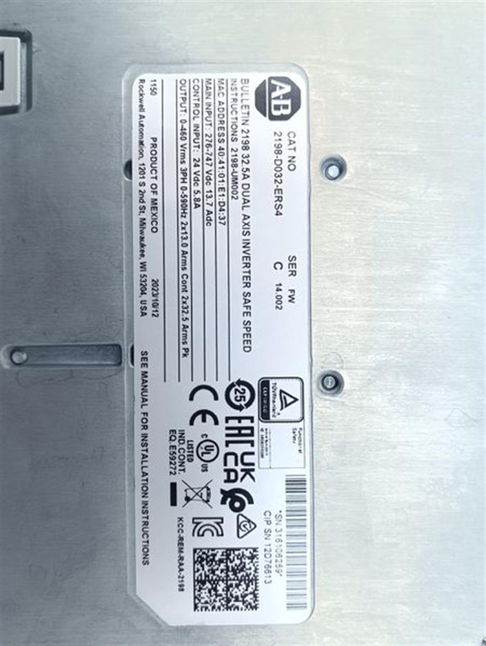 Allen Bradley Kinetix 5700 2198-D032-ERS4 Ser.C TOP ZUSTAND