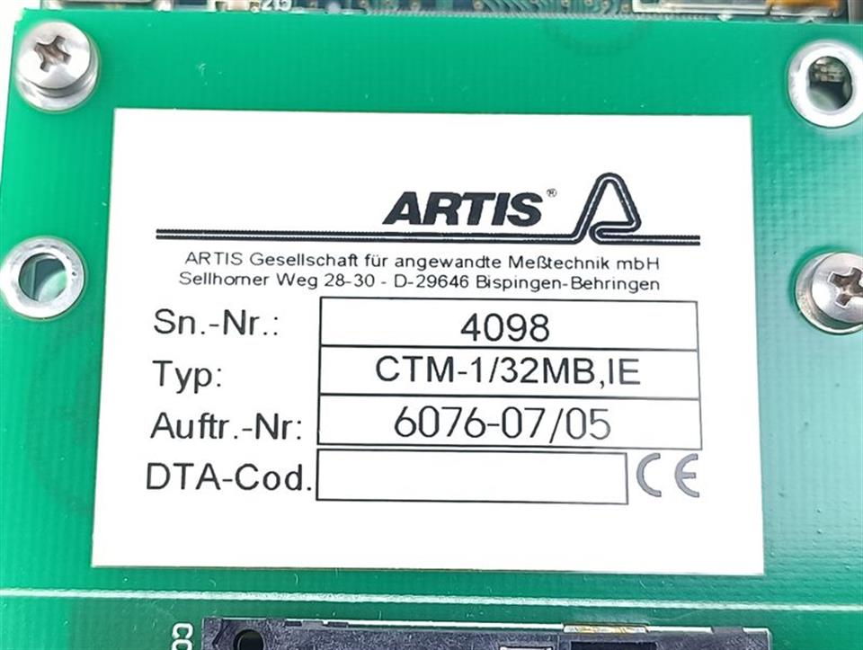 ARTIS CTM-1/32MB,IE Profibus Karte CTM-1 / 32MB IE TESTED & TOP ZUSTAND