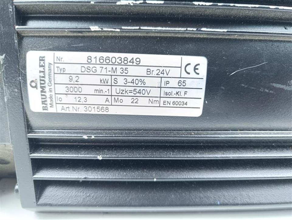 Baumüller DSG 71-M Servomotor 24V Art. Nr.301568 TOP ZUSTAND