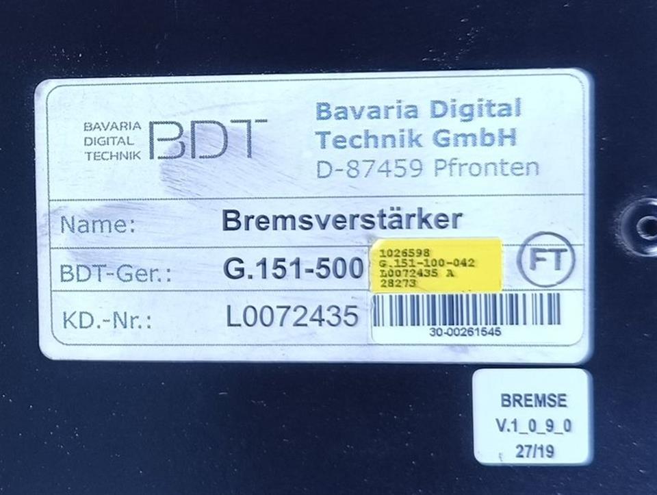 BDT G.151-500-042 L0072435 Bremsverstärker TOP ZUSTAND