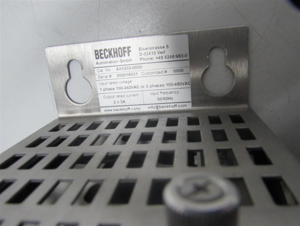 Beckhoff AX5203-0000 AX5203 Servo Drive 2x3A TESTED & TOP ZUSTAND