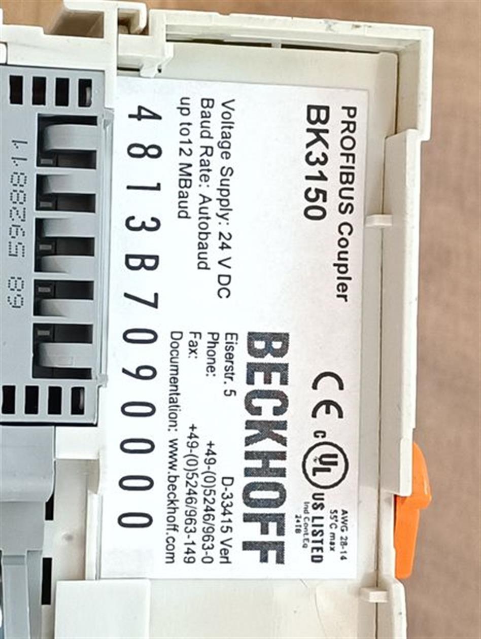 Beckhoff BK3150 Profibus Coupler 24V DC TOP ZUSTAND