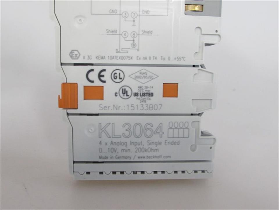 Beckhoff Bus Terminal KL3064 KL3064-0000 4-channel Analog Input UNUSED