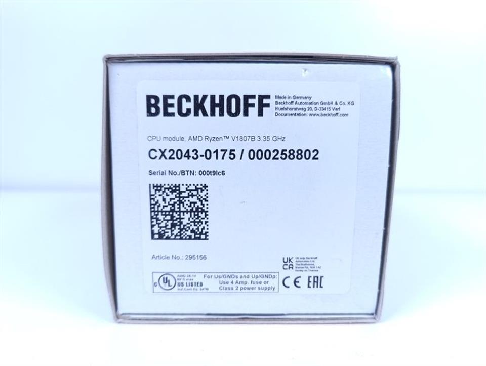 Beckhoff C2043-0175 / 00258802 CPU Modul, AMD Ryzen UNUSED & OVP