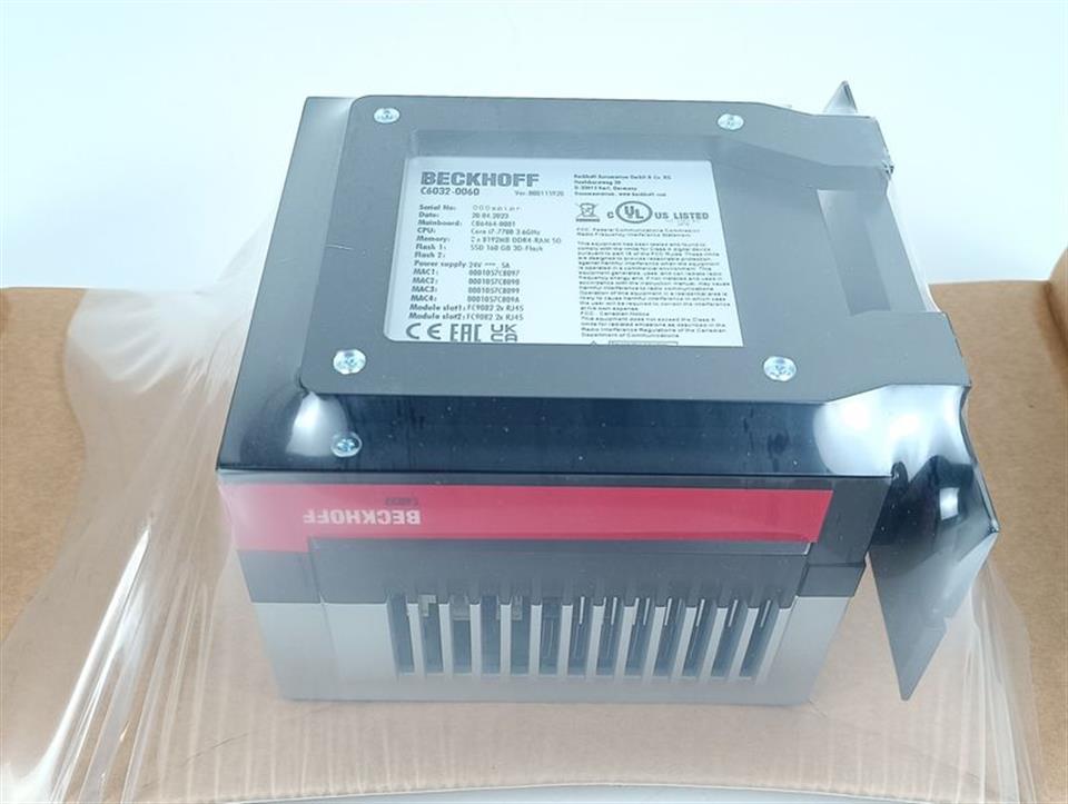 Beckhoff C6032-0060 Var:000115920 Ultra I PC CPU I7 8GB Ram UNUSED & OVP