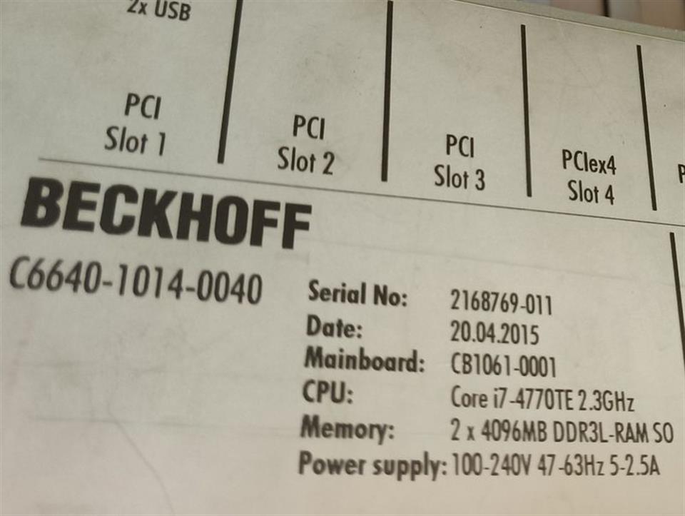 Beckhoff C6640-1014-0040 TESTED & TOP ZUSTAND