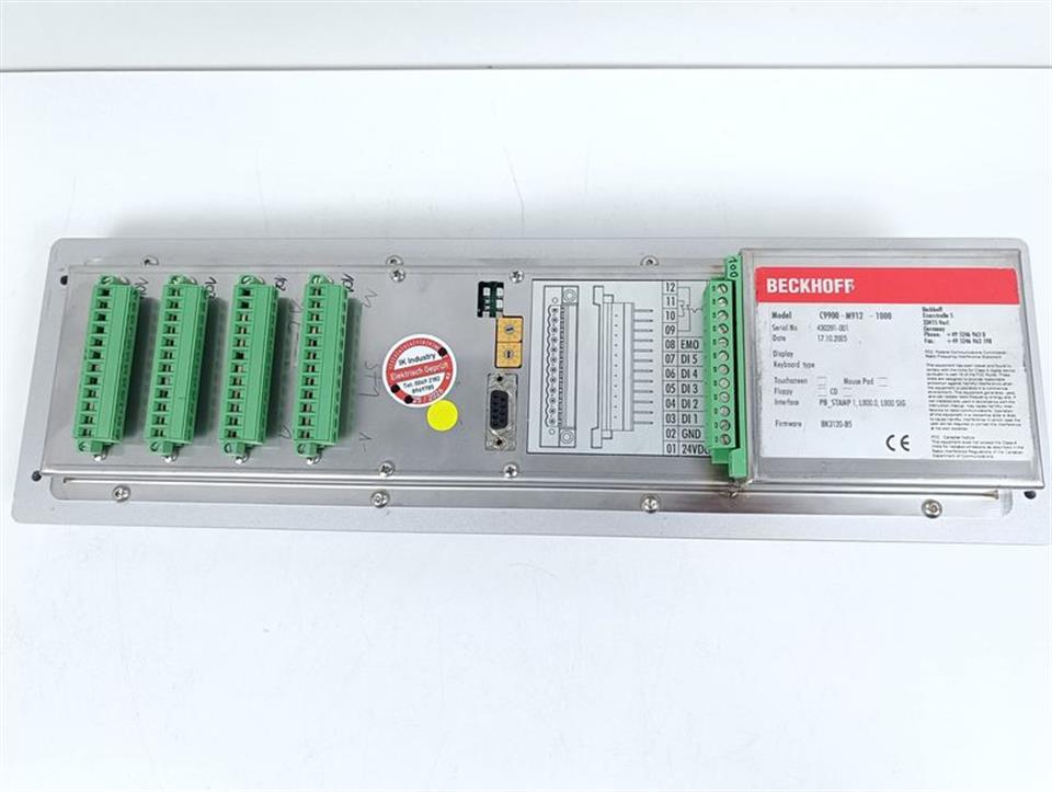 Beckhoff C9900-M912-1000 Display keyboard type TESTED & TOP ZUSTAND
