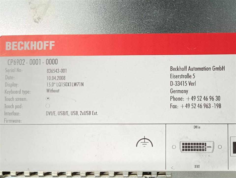 Beckhoff CP6902-0001-0000 TESTED & TOP ZUSTAND