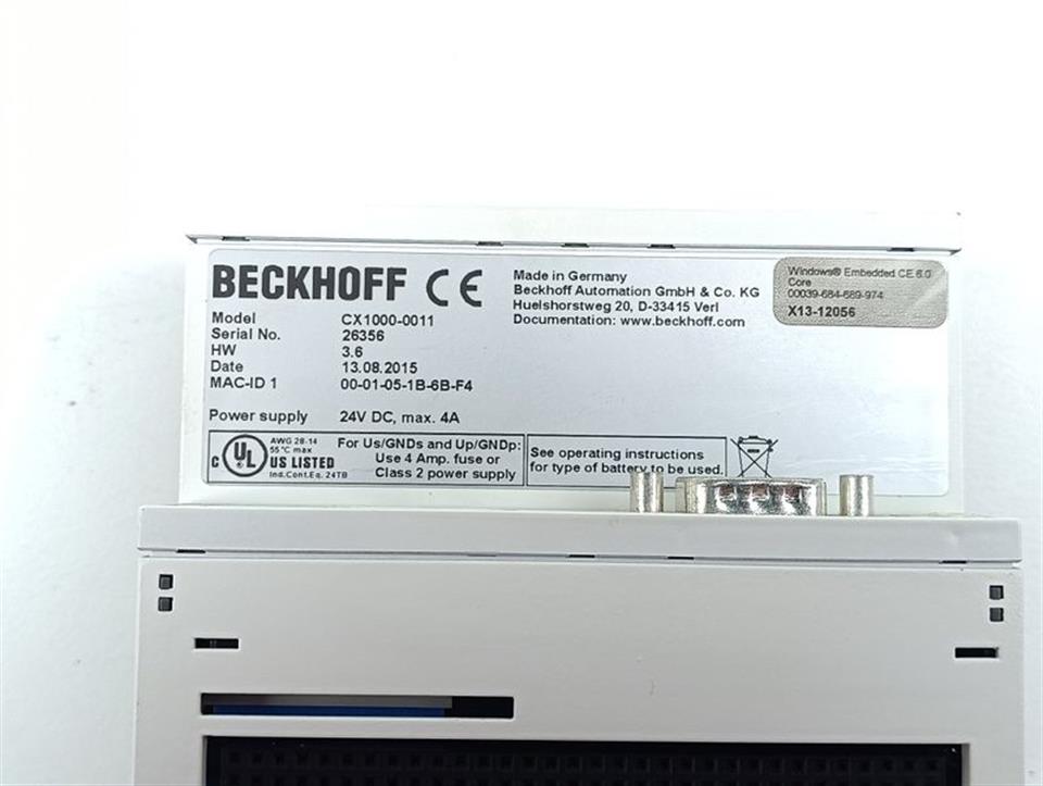 Beckhoff CX1000-0011 CX1000-N000  CX1000-COOL HW 3.6 TOPZUSTAND