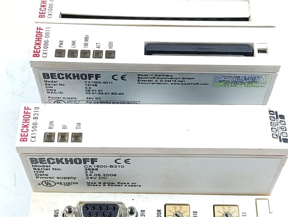 Beckhoff CX1000-0011 CX1500-B310 CX1000-N000  CX1000-COOL CX1100-0002 TOPZUSTAND