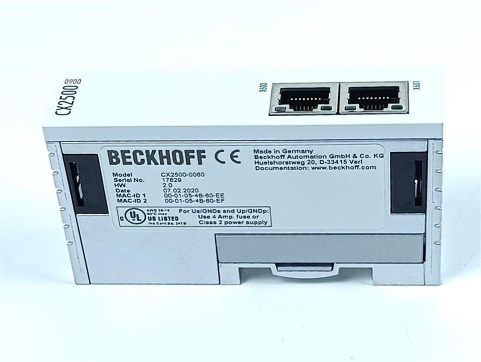 Beckhoff CX2500 CX2500-0060 24VDC 4A UNUSED & OVP