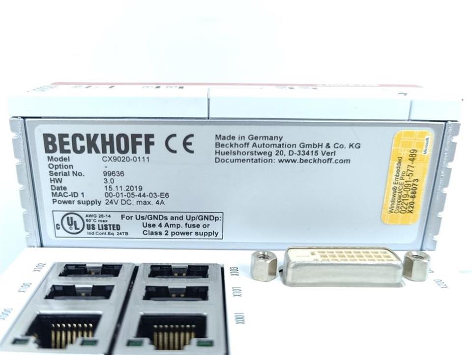 Beckhoff CX9020 CX9020-0111 24VDC 4A UNUSED & OVP
