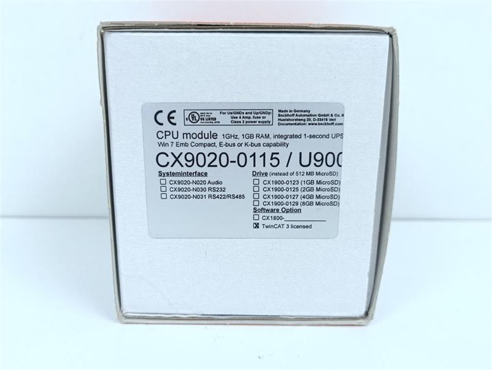 Beckhoff CX9020 CX9020-0115 /000012759 24VDC UNUSED & OVP