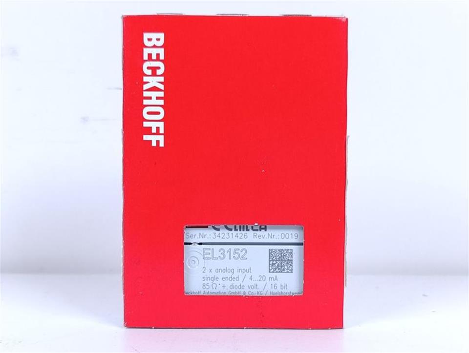 Beckhoff EL3152 2x Analog Input single endet 4-20mA  UNUSED & OVP & SEALED