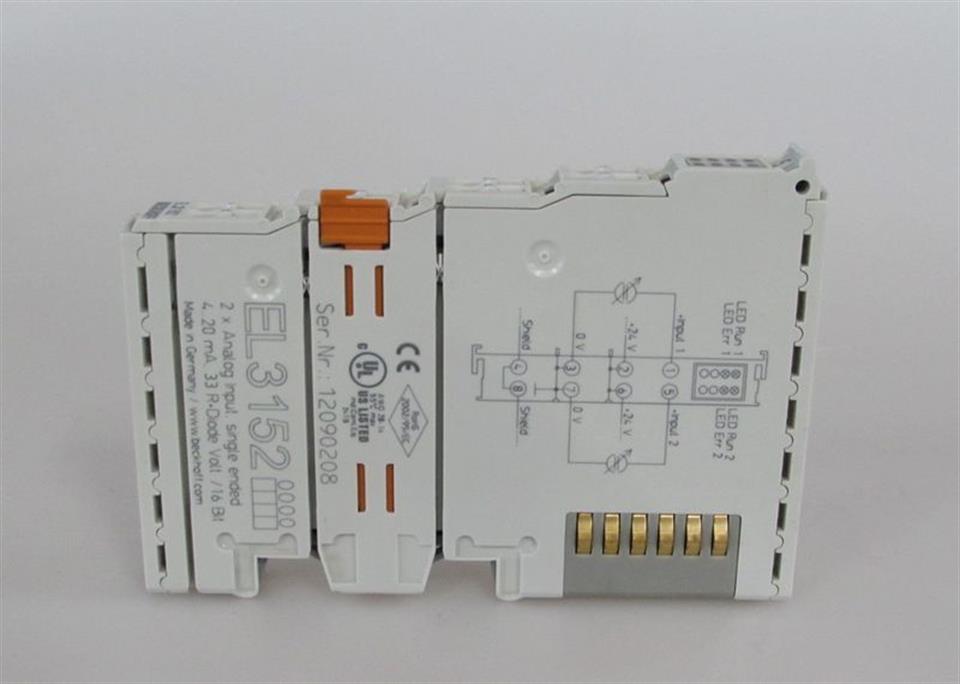 Beckhoff EL3152 EtherCAT 2x Analog Input single endet 4-20mA TOP ZUSTAND