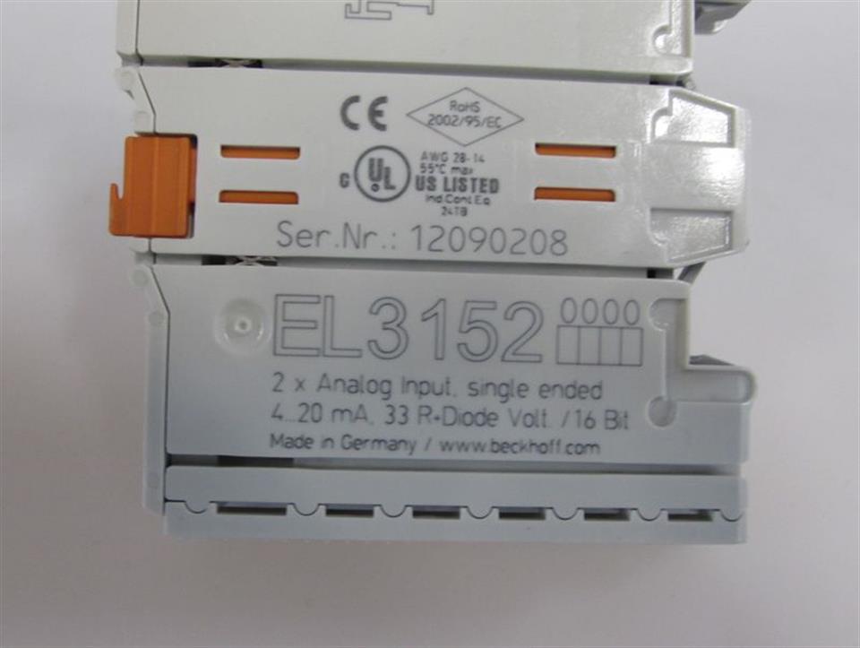 Beckhoff EL3152 EtherCAT 2x Analog Input single endet 4-20mA TOP ZUSTAND