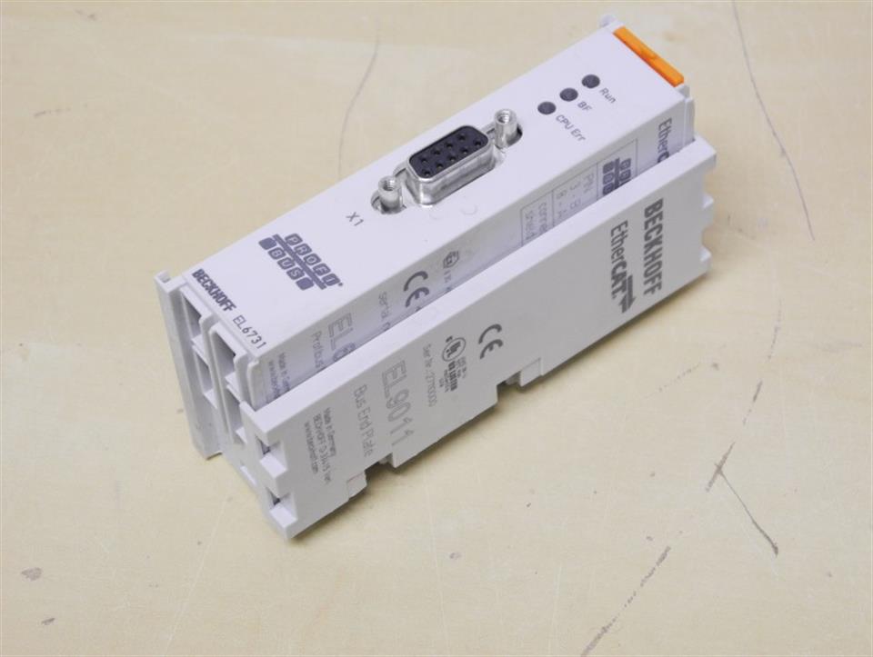 Beckhoff EL6731 + EL9011 Profibus Master + Bus End Plate