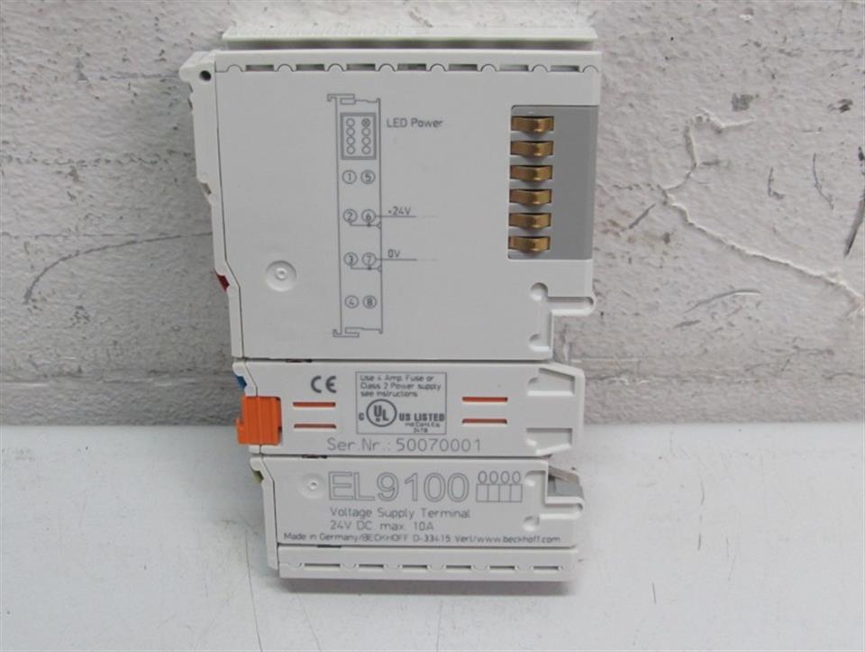 Beckhoff EL9100 Vollage Supply Terminal 24V DC max 10A TOP ZUSTAND