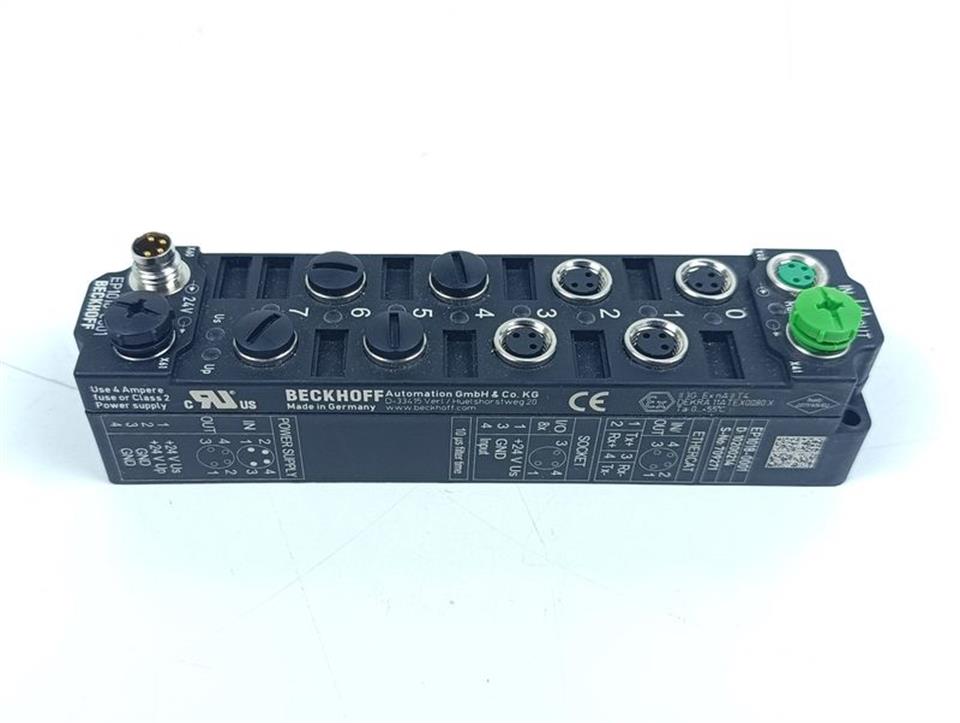 Beckhoff EP1018-0001 EtherCat Compact Box 8Kanal Digital Eingang NEU / UNBENUTZT