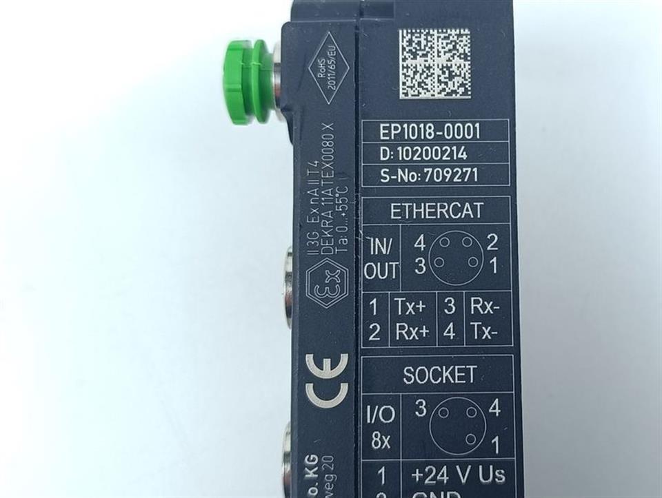 Beckhoff EP1018-0001 EtherCat Compact Box 8Kanal Digital Eingang NEU / UNBENUTZT