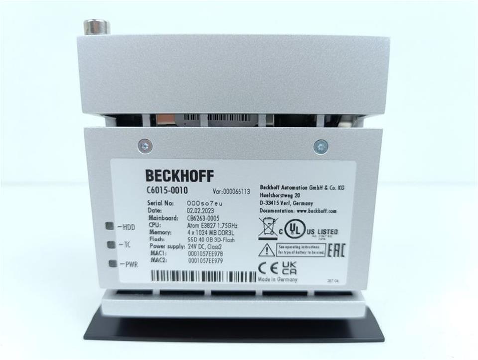 Beckhoff Industrie PC C6015-0010 UNUSED & OVP