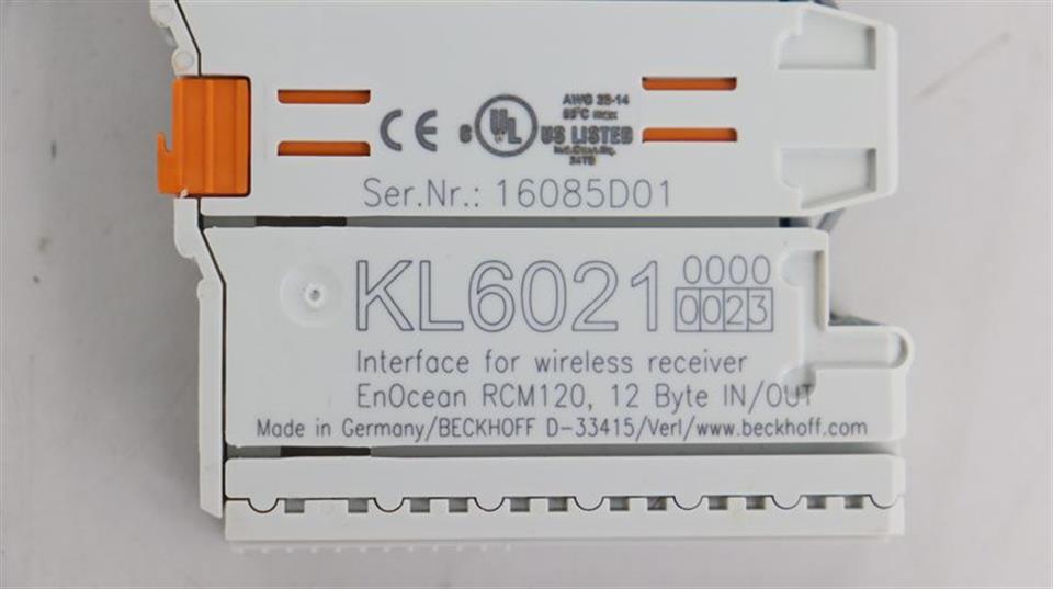 Beckhoff Interface for wireless receiver EnOcean RCM120 KL6021-0023 UNBENUTZT