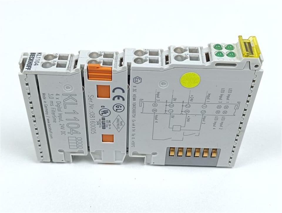 Beckhoff KL1104 4x Digital Input, TOP ZUSTAND