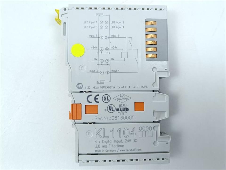Beckhoff KL1104 4x Digital Input, TOP ZUSTAND