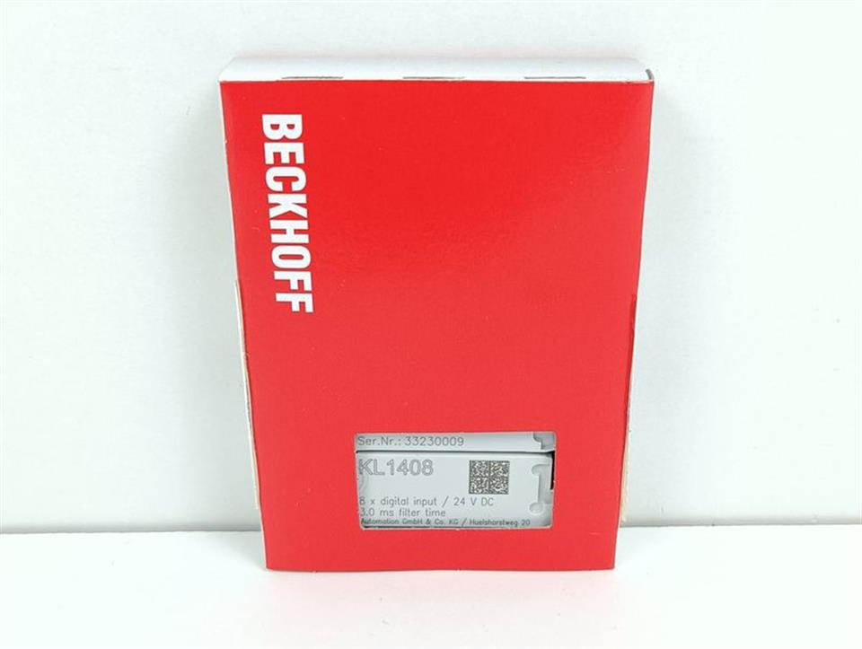 Beckhoff KL1408 8x Digital Input 24 V DC 3.0 MS Filter Time KL 1408 UNUSED & OVP