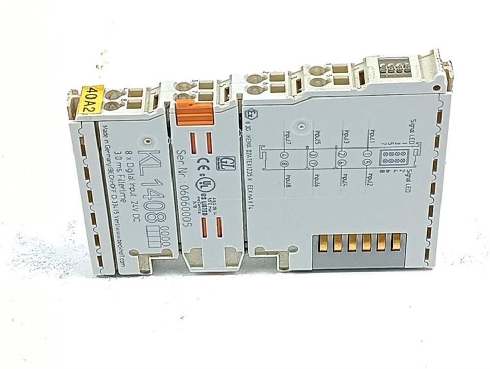 Beckhoff KL1408 8x Digital Input 24V DC 3,0ms Filtertime TOP ZUSTAND