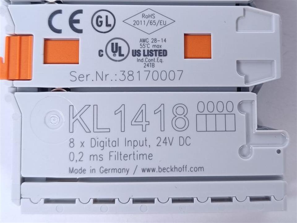 Beckhoff KL1418 8x Digital Input 24 V DC NEUWERTIG