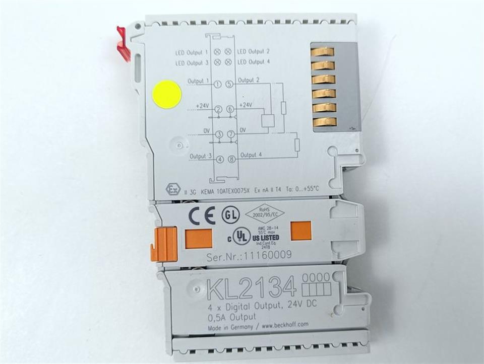 Beckhoff KL2134 4x Digital Output 24V DC, TOP ZUSTAND