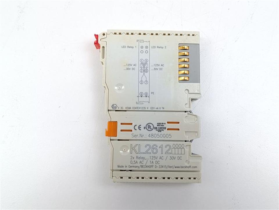 Beckhoff KL2612	2XRelay 125V  AC /30V  DC TOP ZUSTAND