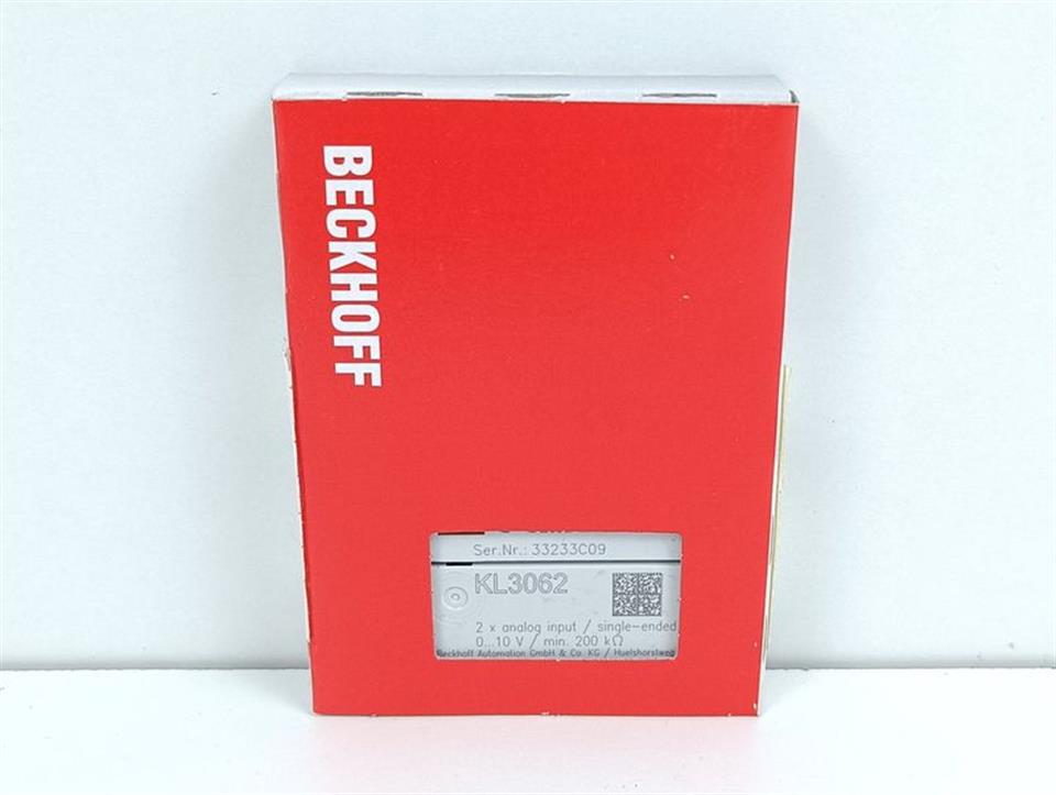 Beckhoff KL3062 2x Analog Input single Ended 0...10V min 200k Ohm OVP & SEALED