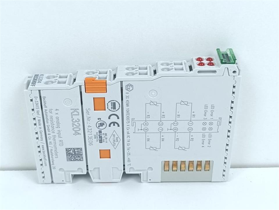 Beckhoff KL3204 4x Analog Input RTD for resistance thermometers UNUSED