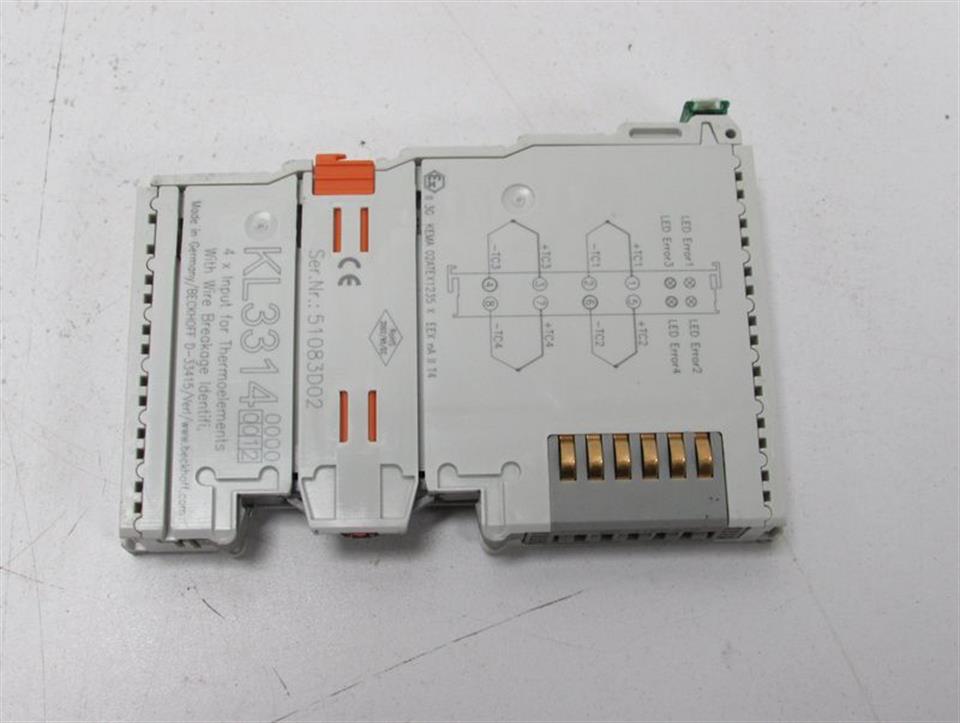 Beckhoff KL3314 4x Input for Thermoelements with Wire Breakage Identifi