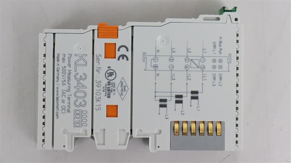 Beckhoff KL3403 KL3403-0010 500V / 5A AC DC Leistungsmessklemme UNBENUTZT