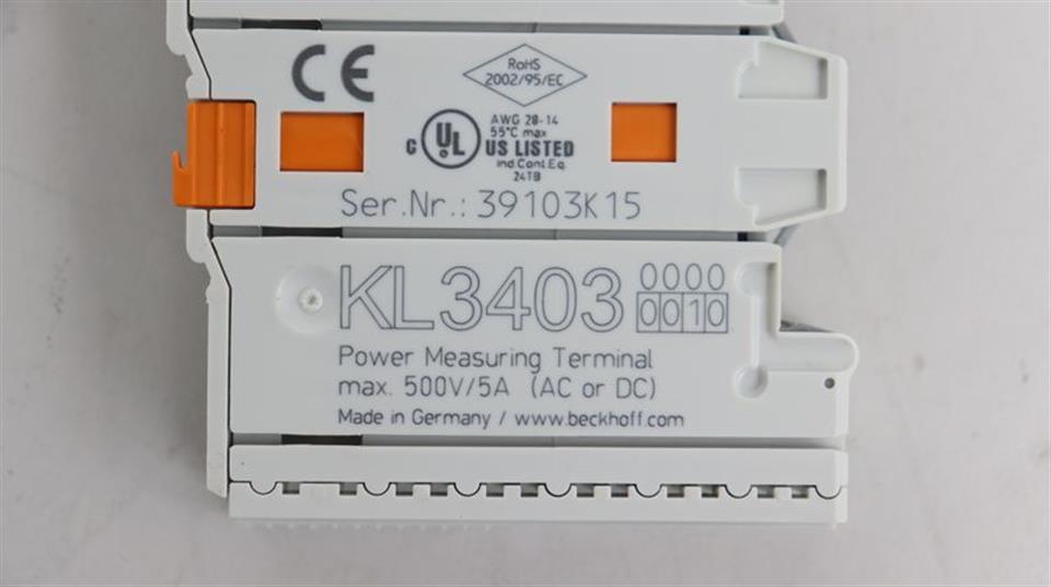 Beckhoff KL3403 KL3403-0010 500V / 5A AC DC Leistungsmessklemme UNBENUTZT