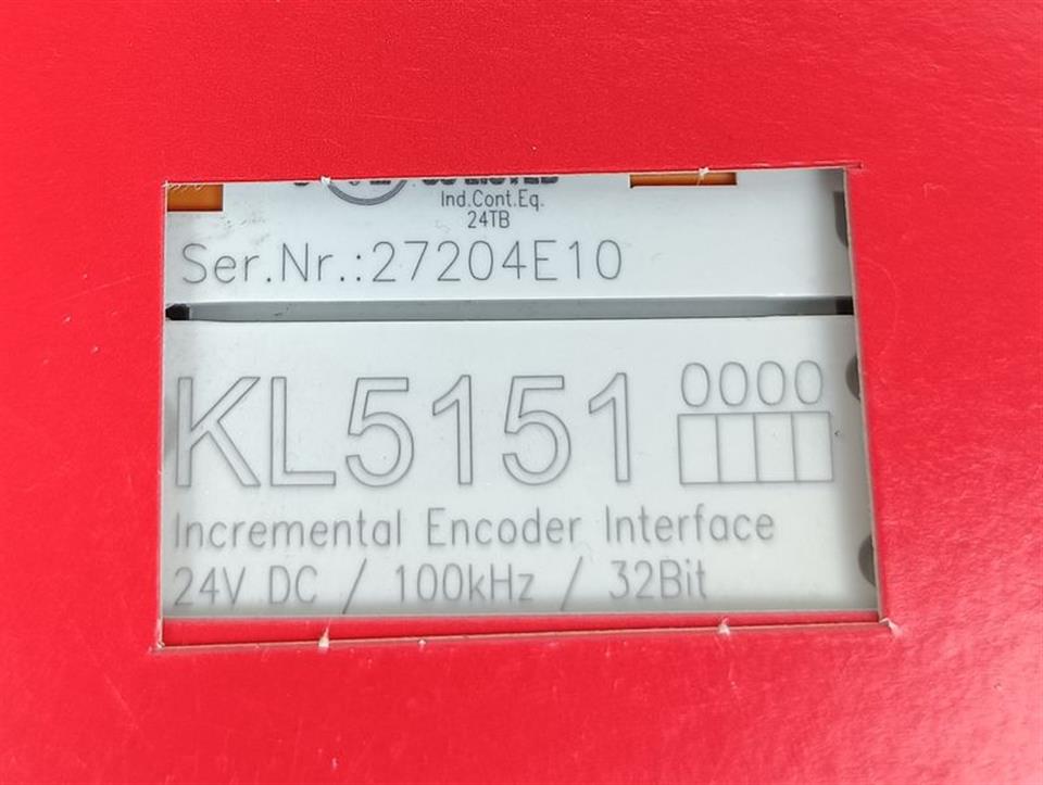 Beckhoff KL5151 Incremental Encoder Interface 24V DC 100kHz 32 Bit OVP & SEALED