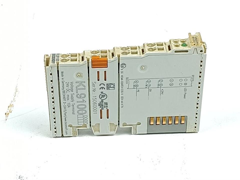 Beckhoff KL9100 Voltage Supply Terminal 24V DC max. 10A TOP ZUSTAND
