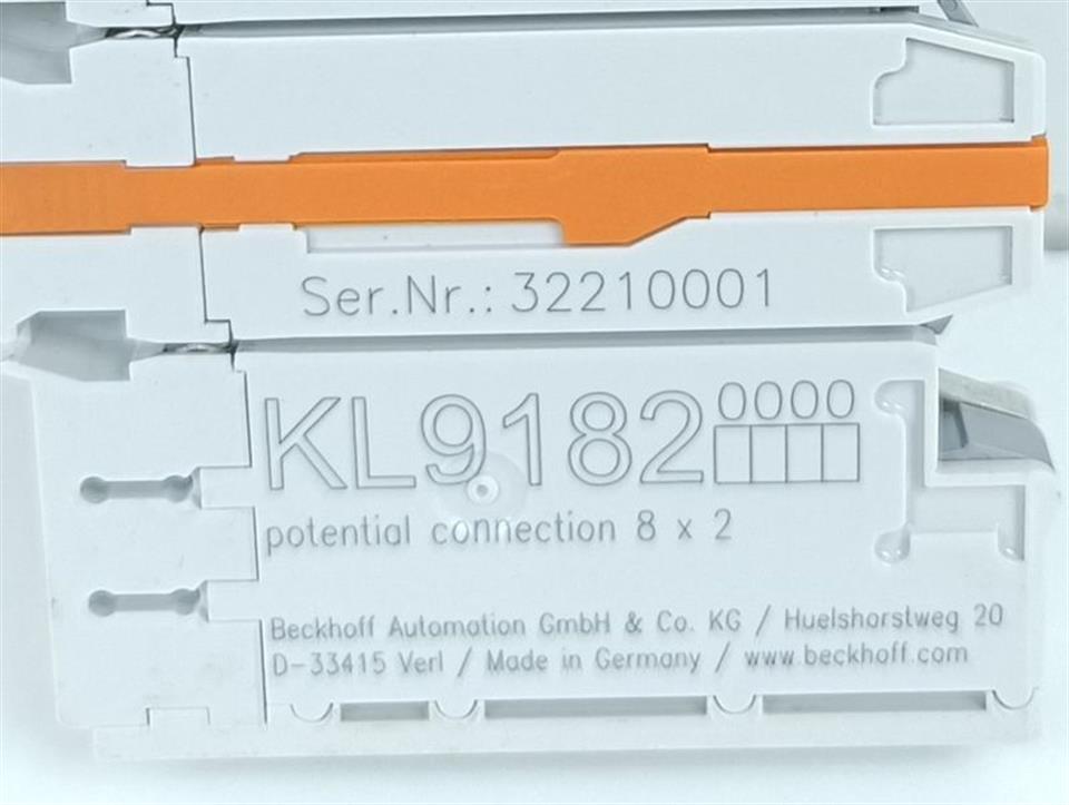 Beckhoff KL9182 Potential Connection 8x2 UNUSED