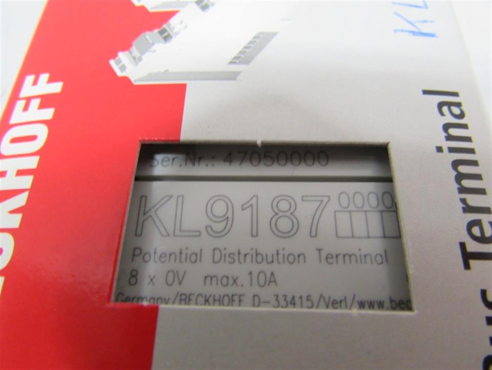 Beckhoff KL9187 Potenzialverteilungsklemme Unbenutzt & OVP