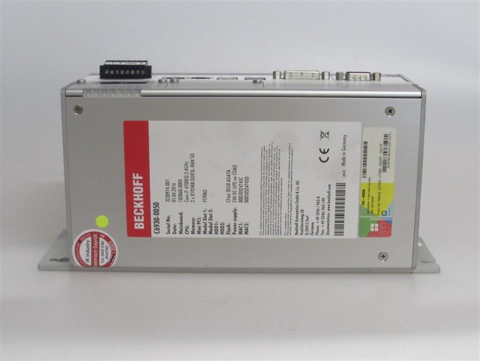 Beckhoff RDDS C6930-0050 CB3060-0005 TESTED TOP ZUSTAND
